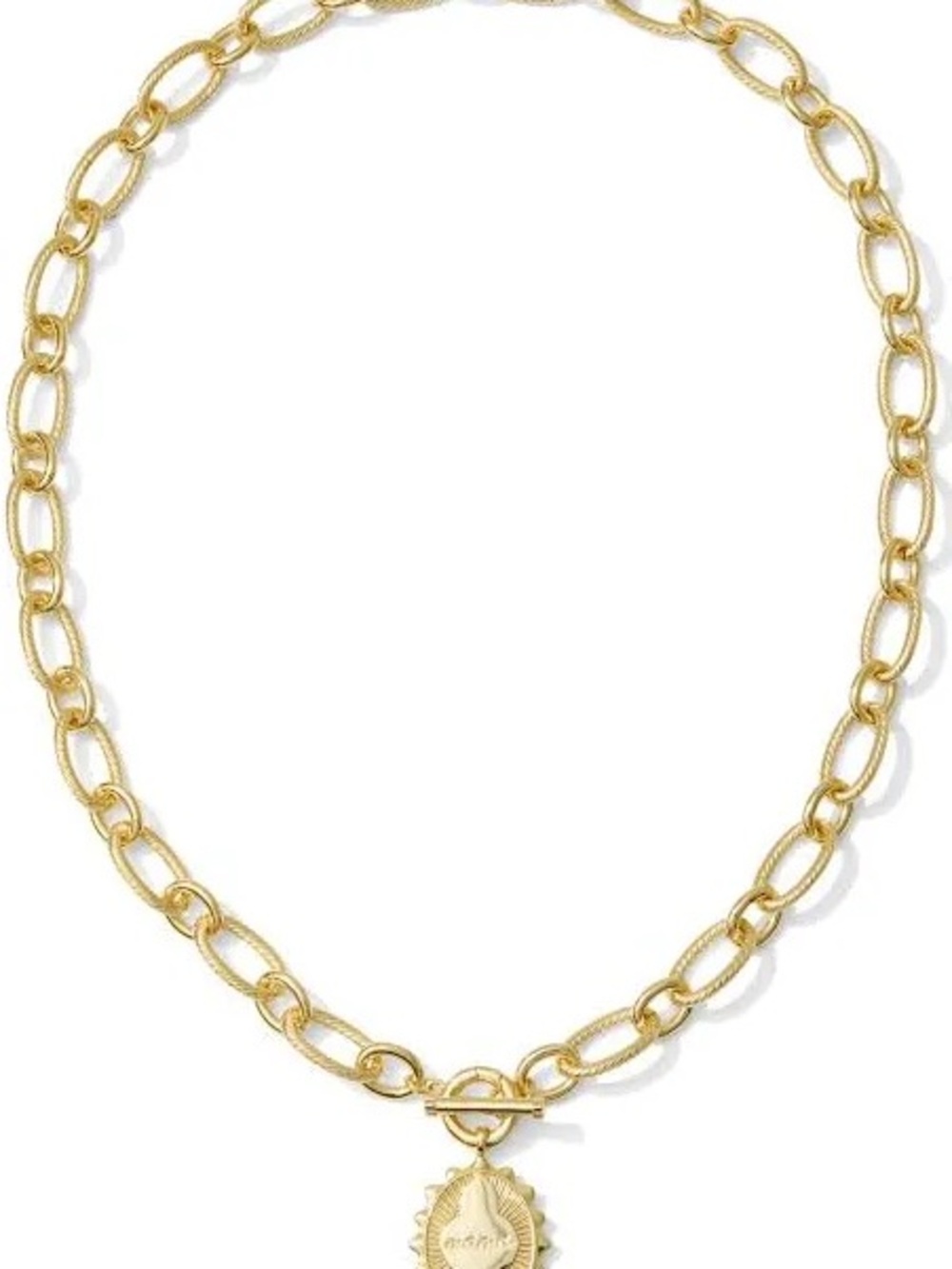 Kendra Scott Gold Chunky Link Necklace with Logo Charm - Picture 2 of 8